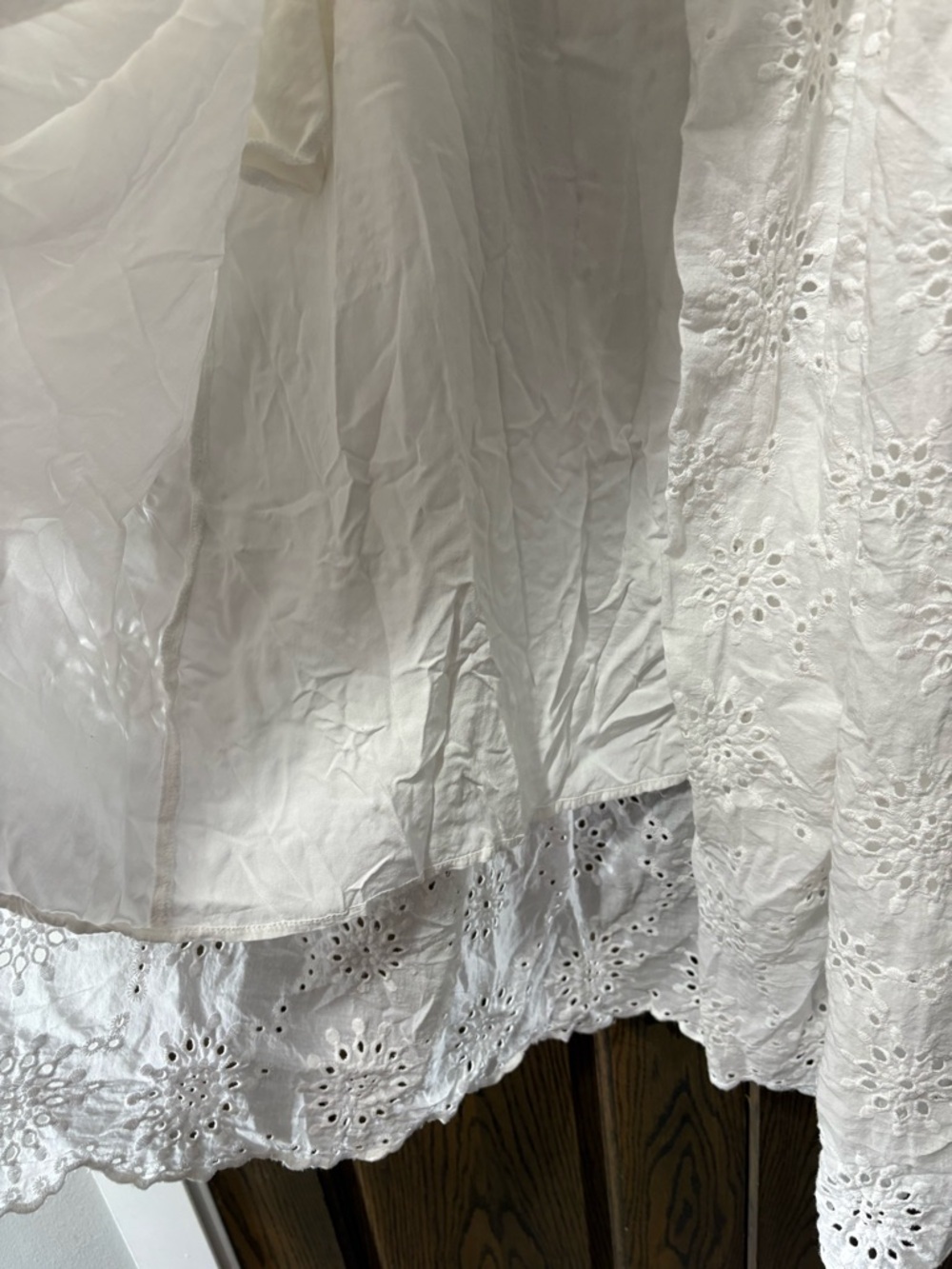 tea n rose White Eyelet Wrap-Style Midi Dress - Picture 8 of 11